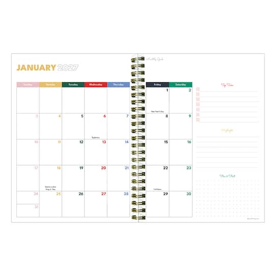 2027 Denim Dots Medium Weekly Monthly Planner